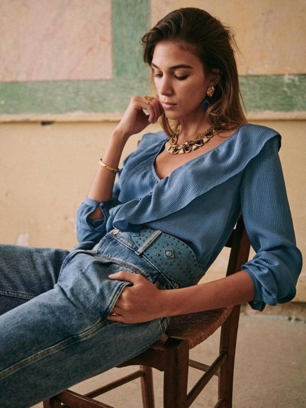 Sezane Silk Priscille Blouse
